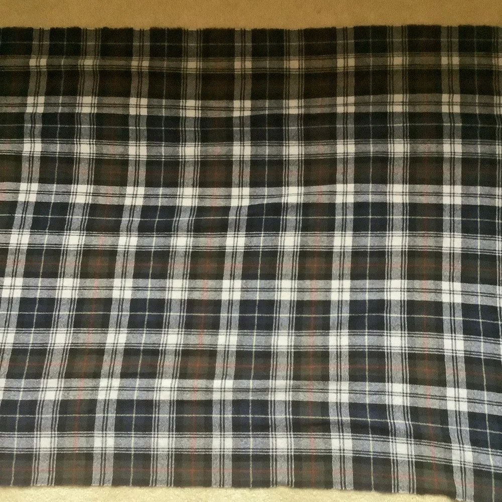 J. Crew Wool Blend Plaid Scarf/Wrap Made in Italy